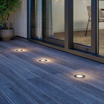 Lucande LED padlóbeépített lámpa Ava, Ø 12 cm, kerek, IP67 kép