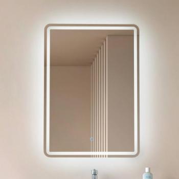 Lucande LED tükör Celestiel, szögletes, fűthető, CCT, 70 cm kép
