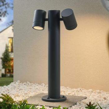 Lucande Maloney állólámpa, 50 cm, antracit, IP54 kép