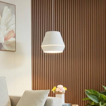 Lucande Mynoria LED-es függőlámpa, fehér, alumínium, Ø 35 cm kép