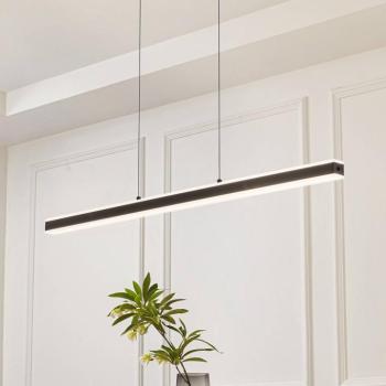 Lucande Pendolo LED-es függőlámpa, fekete, alumínium, 120 cm kép
