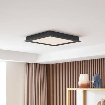 Lucande Smart LED-es mennyezeti lámpa Leicy fekete 45 cm RGB CCT kép