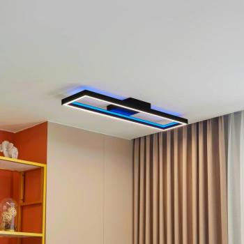 Lucande Smart LED mennyezeti lámpa Tjado, 100 cm, fekete, RGBW kép