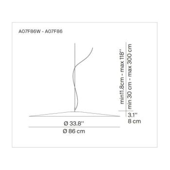 Luceplan Koinè LED-es függőlámpa filc 927 Ø86cm antracit kép