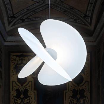 Luceplan Levante LED lógó világítás fehér Ø60cm 28W kép