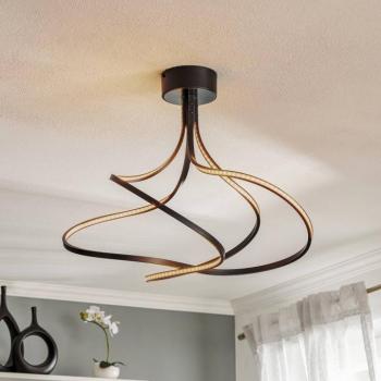 Lungo LED mennyezeti lámpa fekete 42 cm magas kép