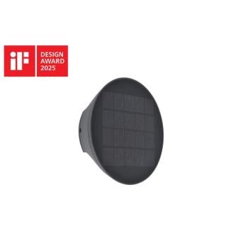 LUTEC BELKA LED szolárlámpa hybrid (szolár&amp;230V) indirekt fénnyel , 9W , sötétszürke , IP54 kép