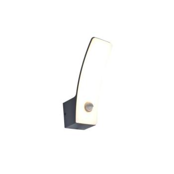 LUTEC KILO LED fali mozgásérzékelős lámpa , fekete , 11.5W , 710lm , meleg fehér , IP44 kép