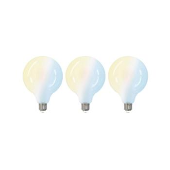LUUMR Intelligens LED izzó 3db E27 G125 7W CCT matt Tuya kép
