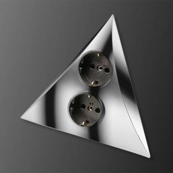 luxor 2-fokozatú konnektor, matt króm, műanyag, IP20 kép