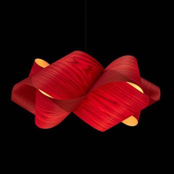 LZF Swirl függő, kábel fekete Ø 54 cm piros kép