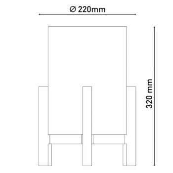 Madita LED asztali lámpa, magasság 32 cm, natúr/vászon kép