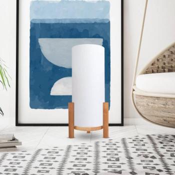 Madita LED asztali lámpa, magasság 48 cm, natúr/fehér kép