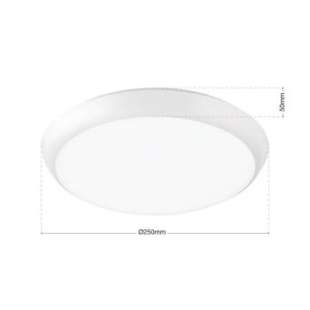 Maggy LED mennyezeti lámpa, Ø 25 cm, fehér, CCT, IP65, díszítő gyűrűkkel kép