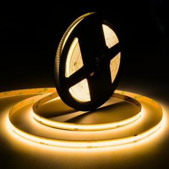 MARATHON COB LED szalag , áramgenerátoros IC-vel , 24 Volt DC , 7.5W/m , 480 led/m , 8mm , &gt;90Ra , meleg fehér , LEDISSIMO kép