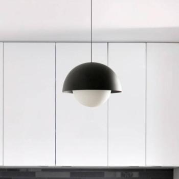 Marisol LED-es függőlámpa, fekete, acél/üveg, Ø 30 cm kép