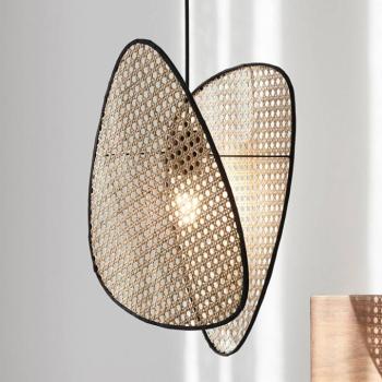 MARKET SET függőlámpa Screen XS, 44,5 cm, natúr, rattan kép