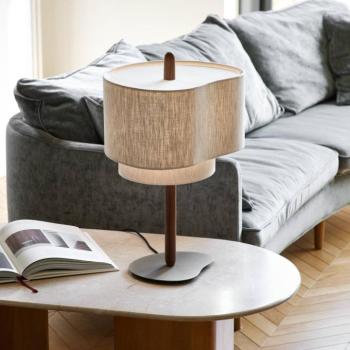 MARKET SET Pebble textil asztali lámpa, krém kép