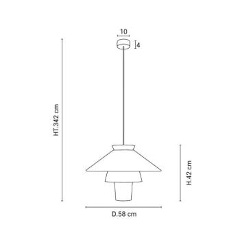 MARKET SET Ruche függőlámpa, Ø 58 cm, okkersárga kép