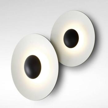 MARSET Ginger 32C LED fali lámpa Ø32cm tölgy/fehér kép