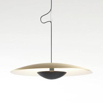 MARSET Ginger LED függő, triac Ø42cm sárgaréz/fehér kép