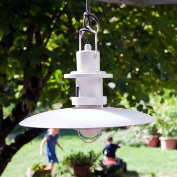 Martinelli Luce Polo kültéri függőlámpa Ø48cm feh. kép