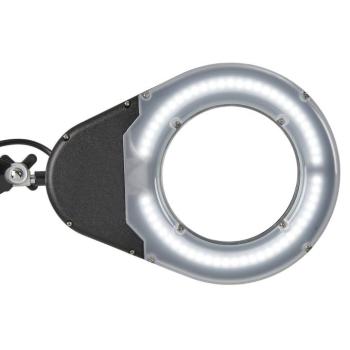 MAULviso LED nagyító világítás, fekete, 50 cm magas, bilincses, bilincses kép