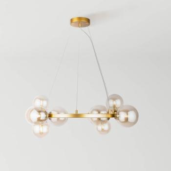 Maytoni függesztéklámpa Dallas, 11-light, arany színű/borostyán színű kép