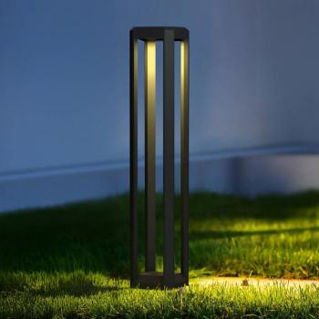 Maytoni LED-es útvilágítás Royal Mile, szürke, magasság 80 cm, alumínium kép