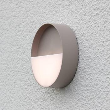 Meg LED újratölthető kültéri fali lámpa, homokszínű, Ø 15 cm kép