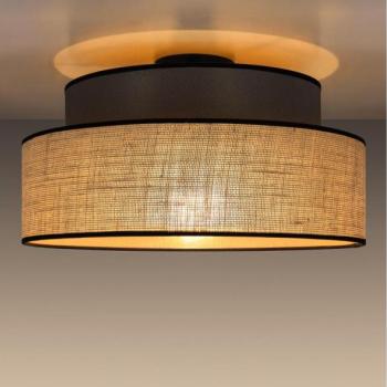  Mennyezeti lámpa BOHO 1xE27/60W/230V átm. 40 cm barna/bézs  kép