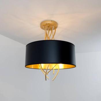 Mennyezeti lámpa Elba Ø30cm 3 foglalat fekete kép