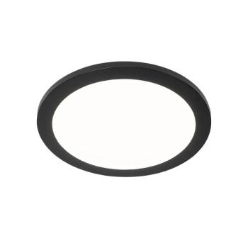 Mennyezeti lámpa fekete 30 cm LED-del, 3 fokozatú fényerőszabályzóval, IP44 - Steve kép