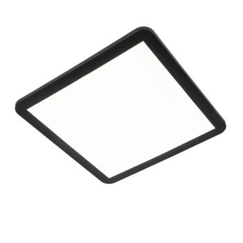 Mennyezeti lámpa fekete 40 cm LED-del, 3 fokozatú fényerőszabályzóval, IP44 - Steve kép