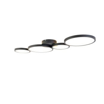 Mennyezeti lámpa fekete, beépített LED-del, 3 fokozatú dimmerrel, 4 lámpás - Lupolo kép