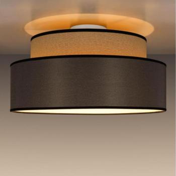  Mennyezeti lámpa GRACE 1xE27/60W/230V átm. 40 cm bézs/barna  kép