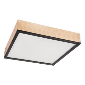  Mennyezeti lámpa NATURAL SQUARE 4xE27/15W/230V 48x48 cm fenyő/fekete  kép