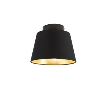Mennyezeti lámpa pamut búrával fekete arannyal 20 cm - Combi Black kép