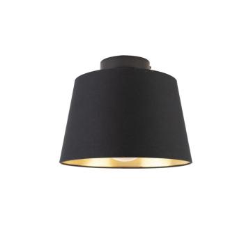 Mennyezeti lámpa pamut búrával fekete arannyal 25 cm - Combi Black kép