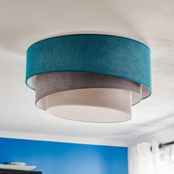 Mennyezeti lámpa Pastell Trio 60 cm türkiz/szürke/világosszürke kép