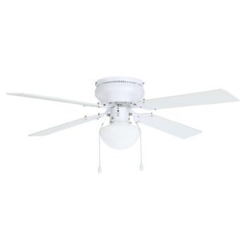 Mennyezeti lámpa , ventilátor , ventilátoros lámpa , E27-es foglalattal , fehér , acél , húzókapcsolóval , 3 sebesség ,  EGLO , CALGARI kép