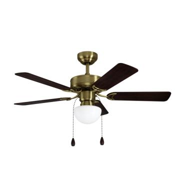 Mennyezeti lámpa , ventilátor , ventilátoros lámpa , E27-es foglalattal , óarany , acél , húzókapcsolóval , 3 sebesség , EGLO , CADIZ kép