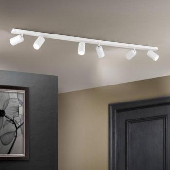 Mennyezeti spotlámpa Sean, 6 izzós, fehér kép