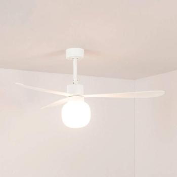 Mennyezeti ventilátor Amelia Ball LED lámpa, fehér kép
