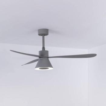Mennyezeti ventilátor Amelia Cone LED lámpa szürke kép