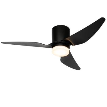 Mennyezeti ventilátor fekete 123 cm LED-del, fényerőszabályzóval és távirányítóval - Patty kép