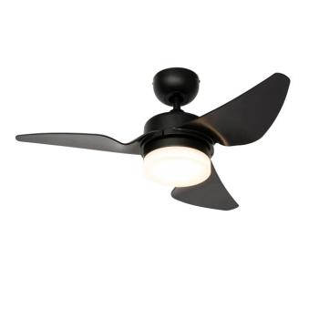 Mennyezeti ventilátor fekete 86,7 cm LED-del, fényerőszabályzóval és távirányítóval - Yuki kép