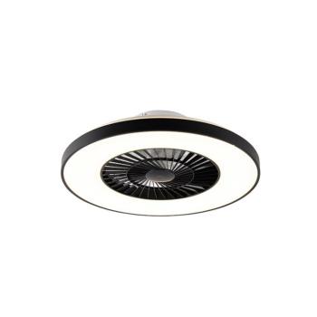 Mennyezeti ventilátor fekete csillag effektussal 60cm LED-del, dimmelhető, távirányítóval - Climo kép