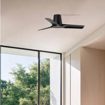 Mennyezeti ventilátor Hey S, fekete, DC motor, csendes, Ø 90 cm kép