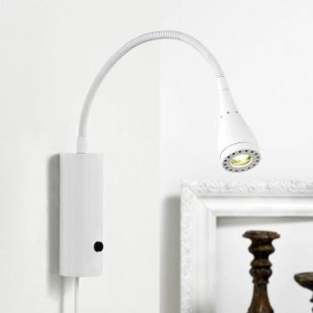 Mento LED fali lámpa rugalmas karral, fehér színben kép